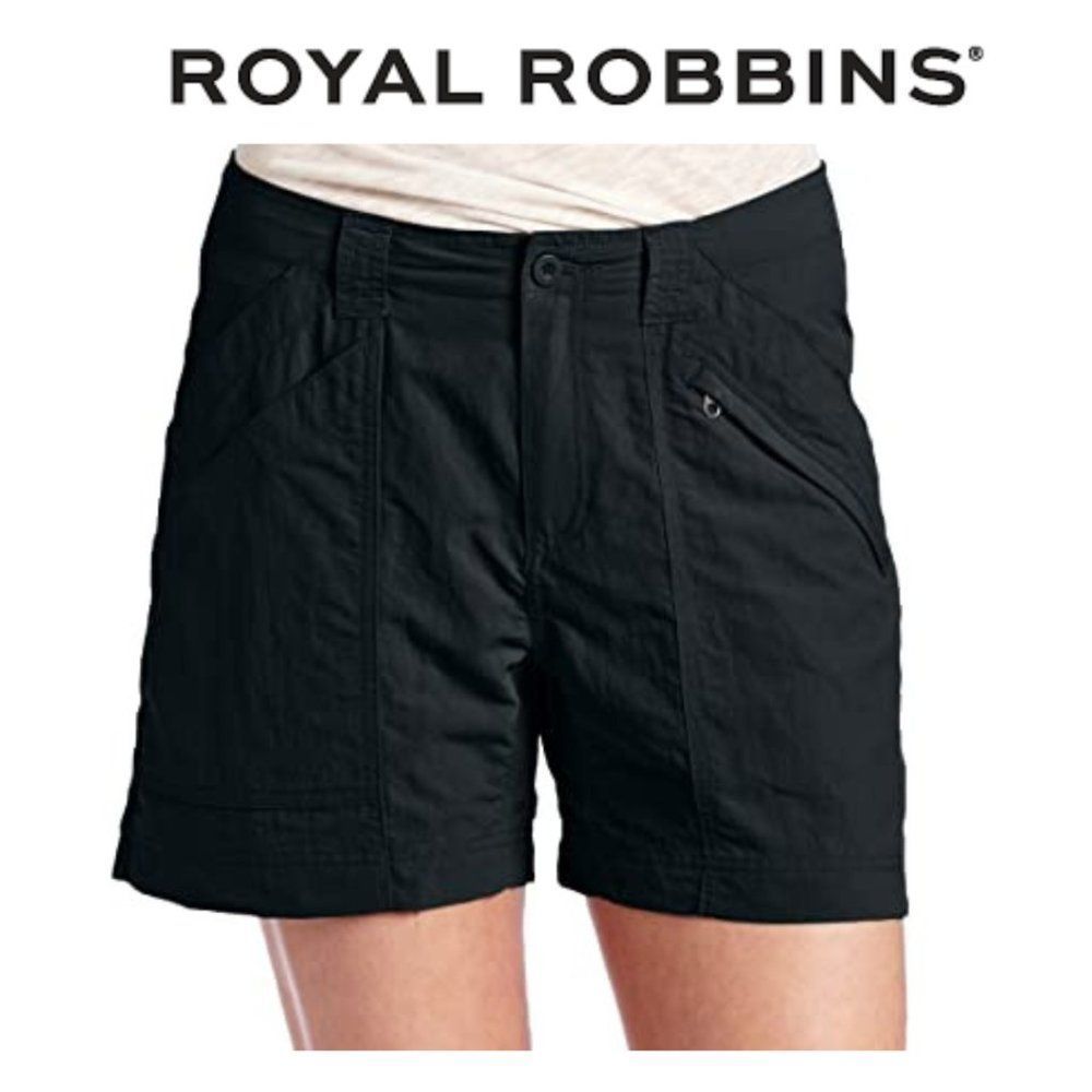 Royal Robbins Black Backcountry Lightweight Shorts- perfect for biking & hiking